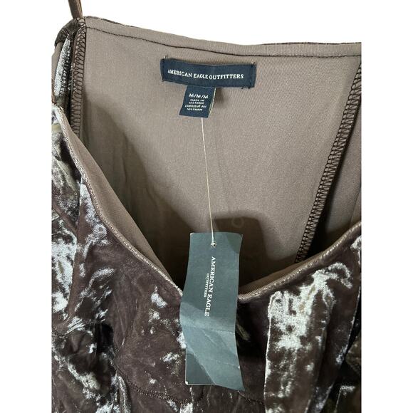 American Eagle AE Crushed Velvet Ruffle Mini Dress - Picture 5 of 13